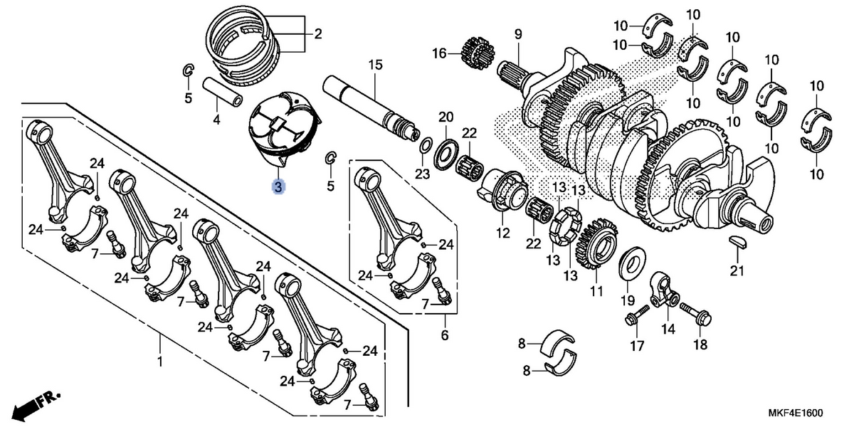 Honda OEM part 13101-MKF-D40