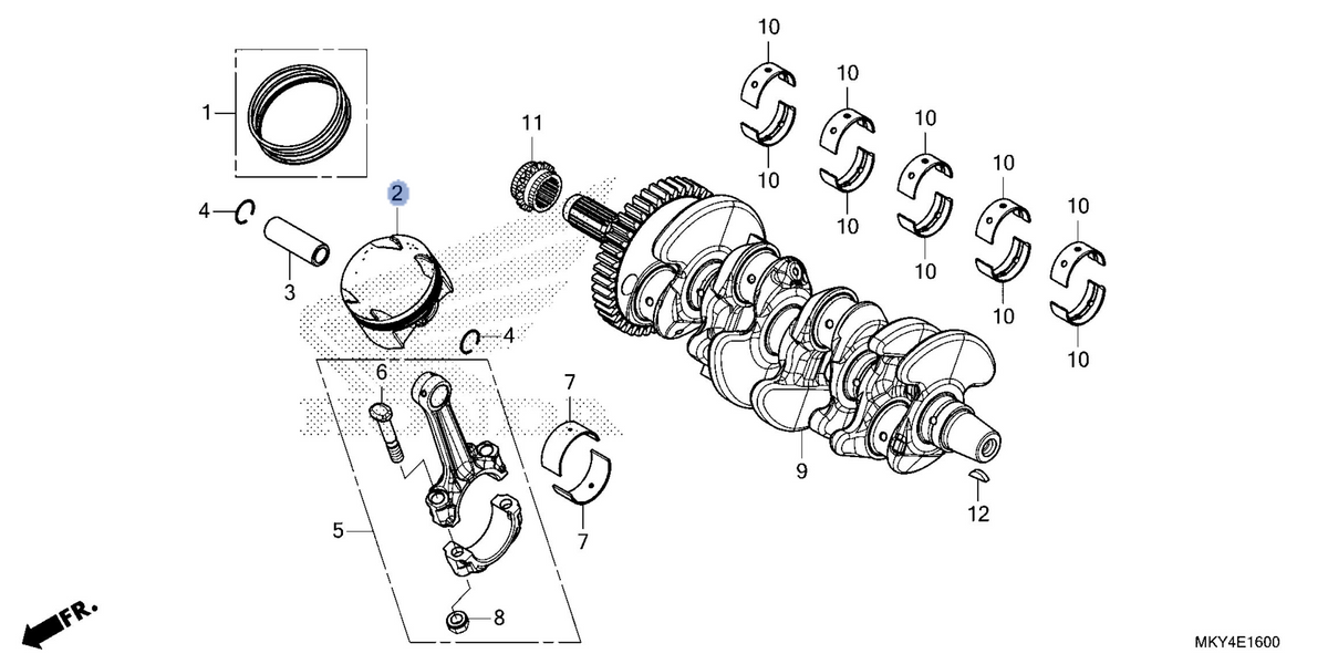Honda OEM part 13101-MKN-D10