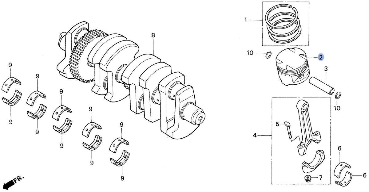 Honda OEM part 13101-MW3-670