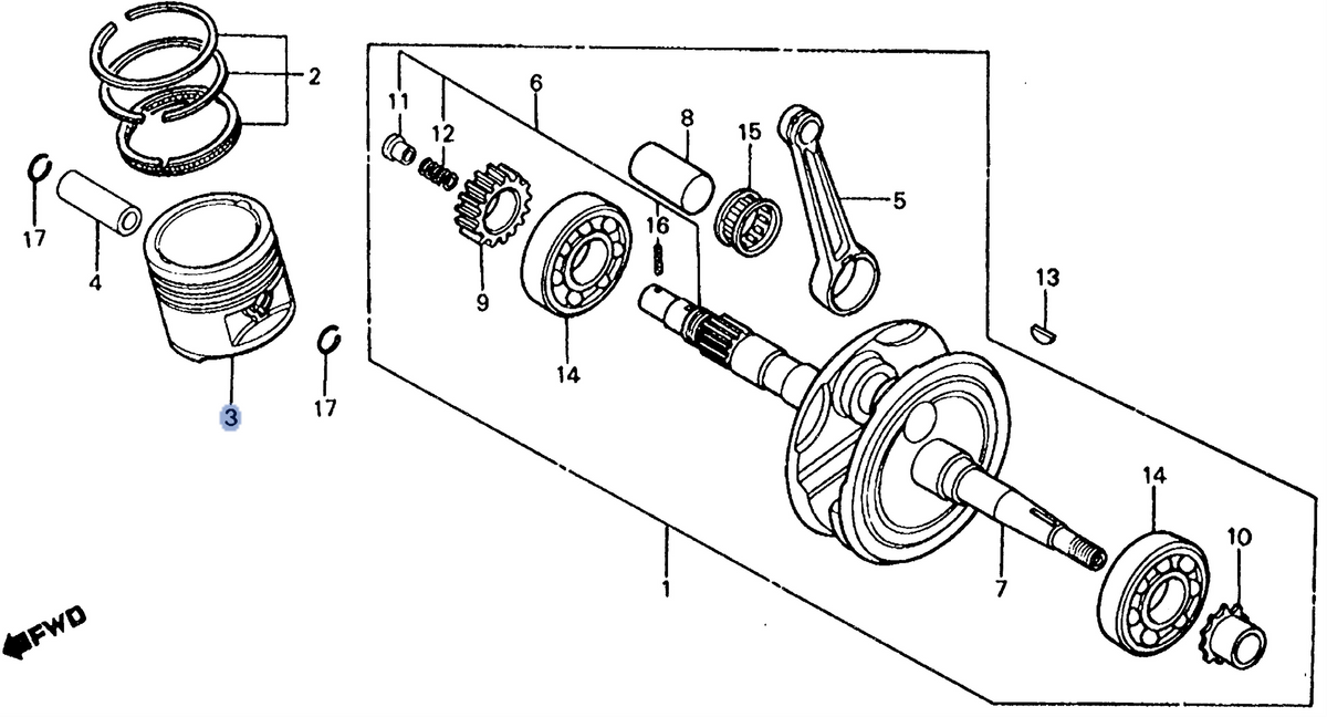 Honda OEM part 13102-958-000