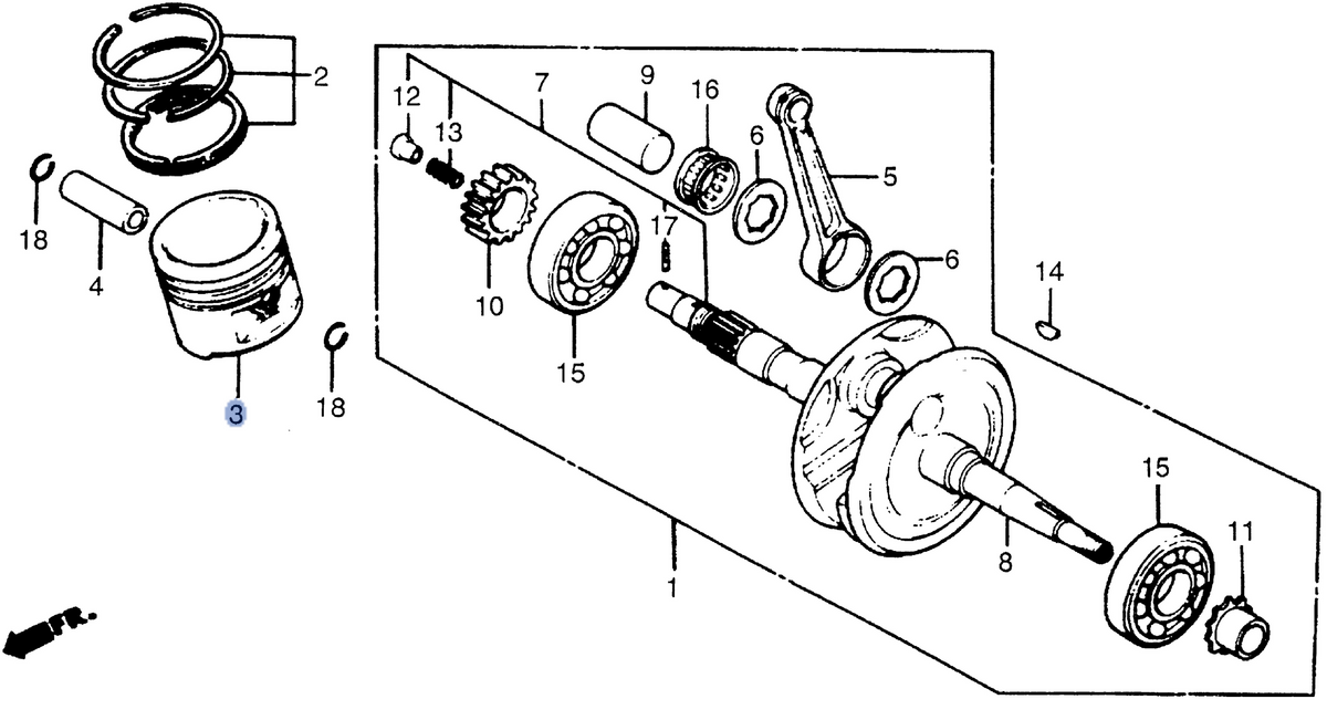 Honda OEM part 13102-958-670