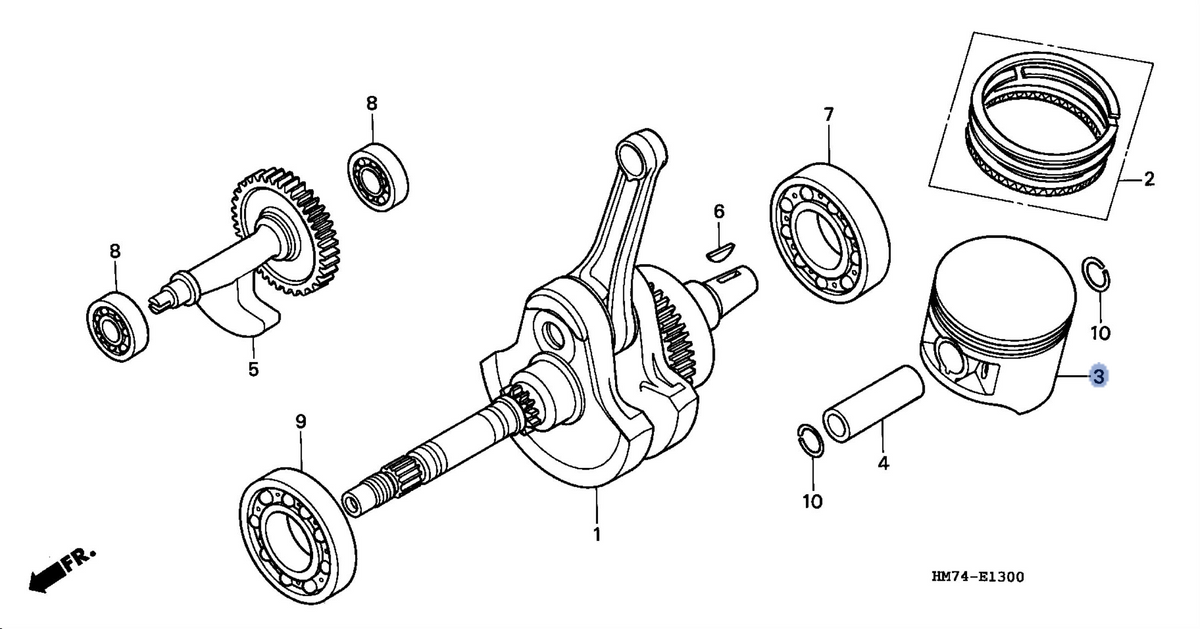 Honda OEM part 13102-HM7-000