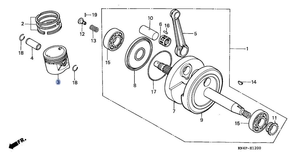 Honda OEM part 13102-KN4-A60