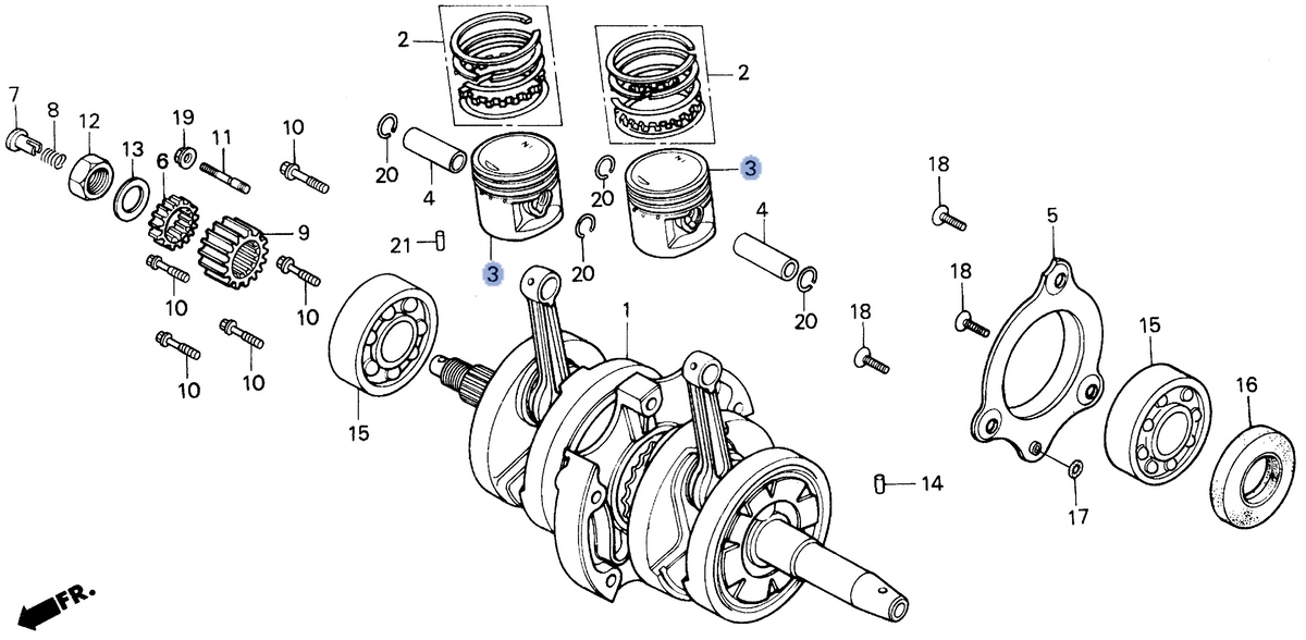 Honda OEM part 13102-KR3-315