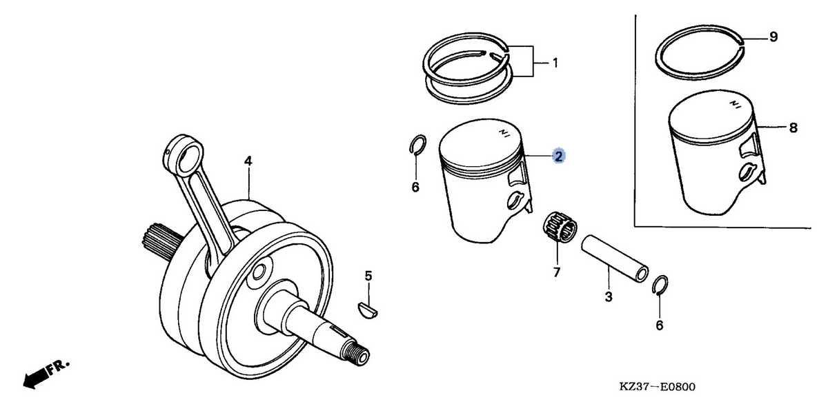 Honda OEM part 13102-KSK-670