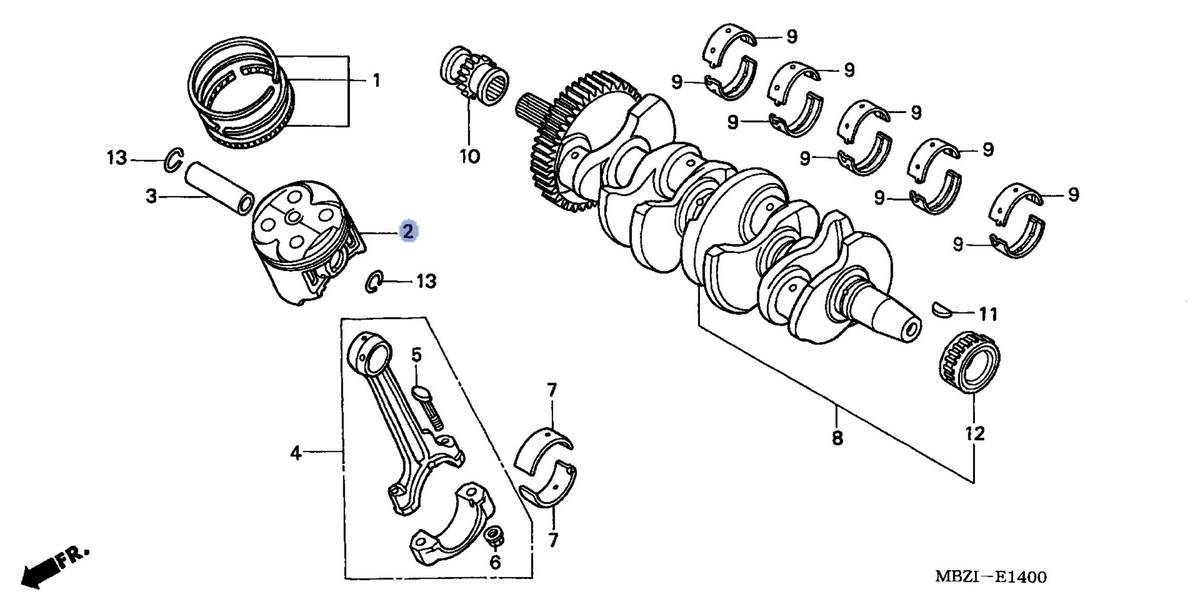 Honda OEM part 13102-MBZ-305