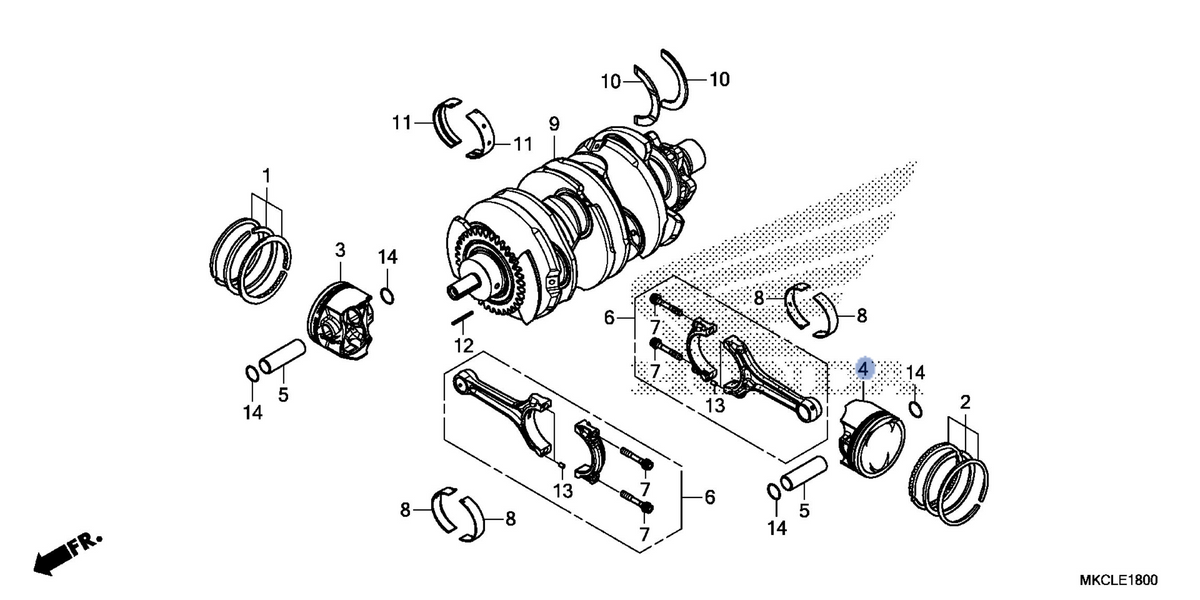 Honda OEM part 13102-MKC-A00