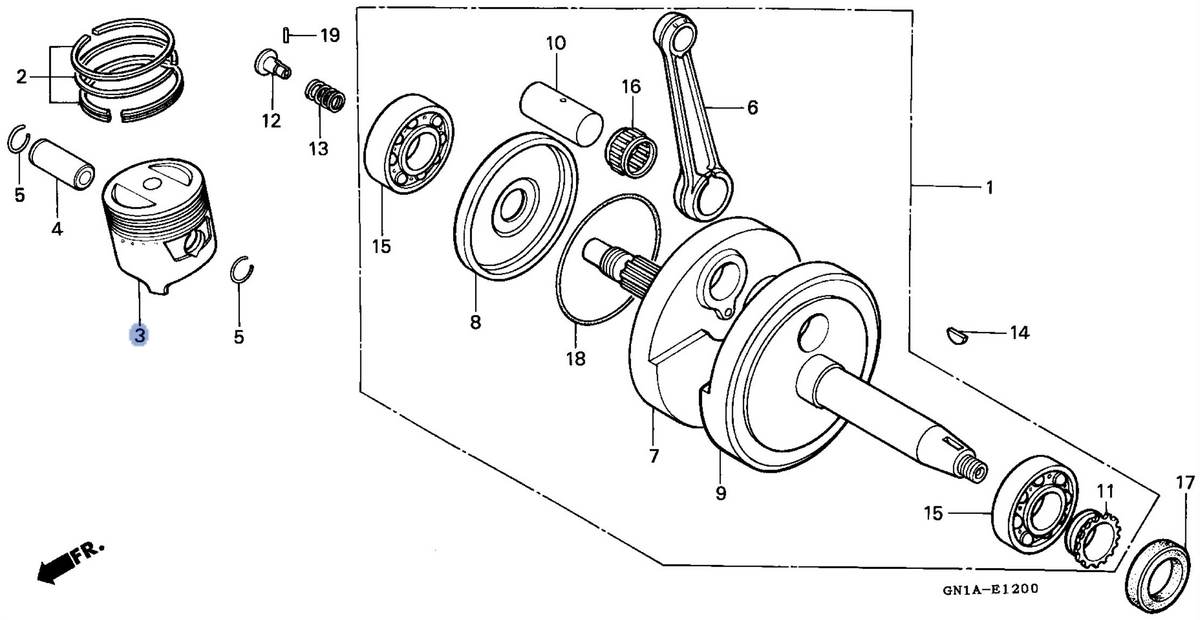 Honda OEM part 13103-GN1-A40