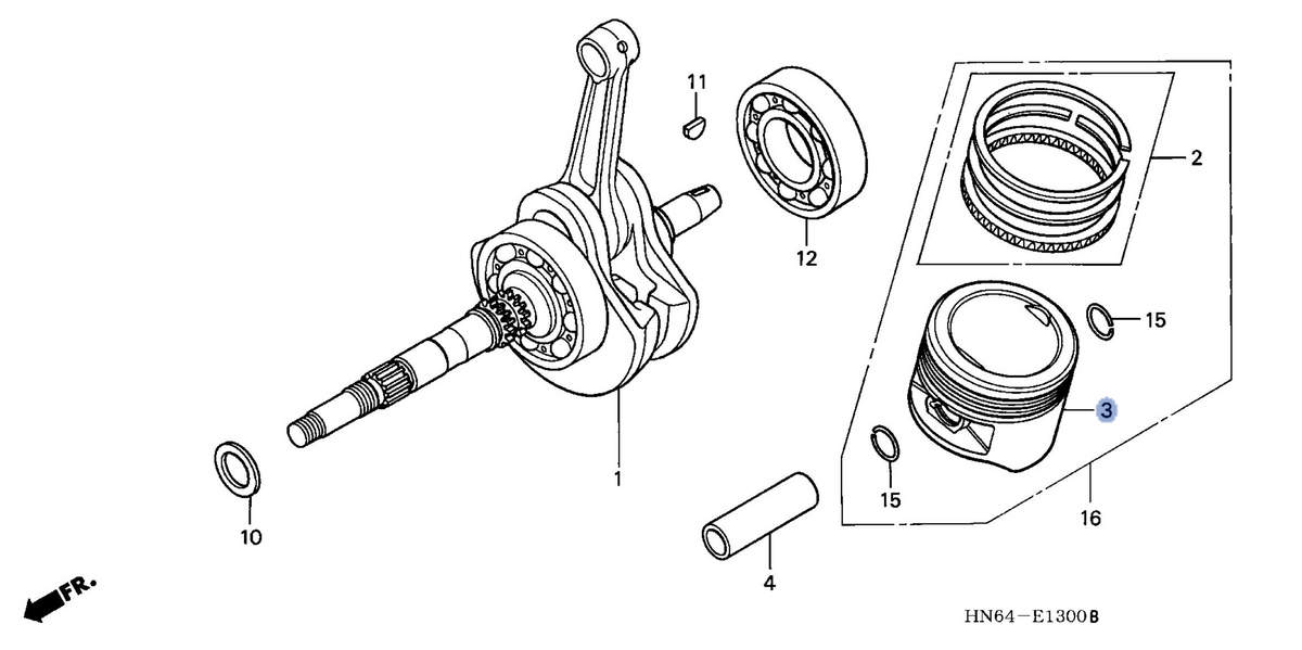 Honda OEM part 13103-HN6-305