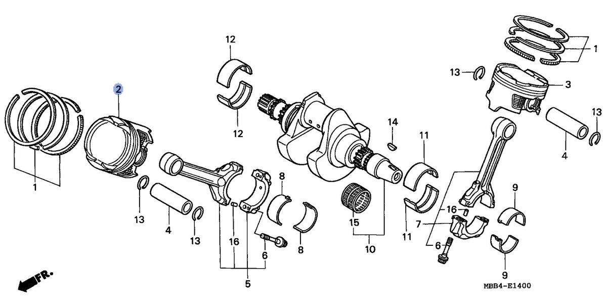 Honda OEM part 13103-MBB-315