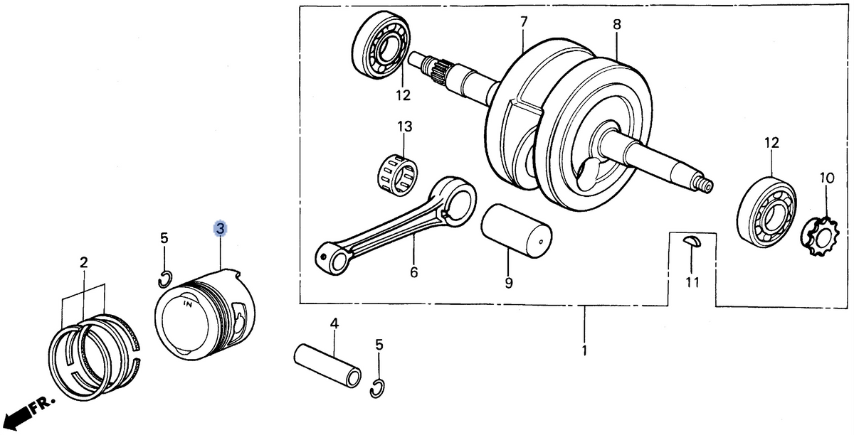Honda OEM part 13104-GT0-305