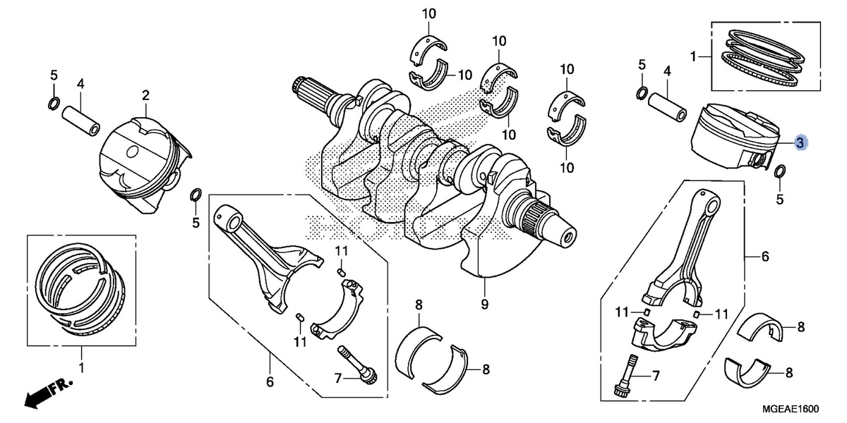 Honda OEM part 13105-MGE-030