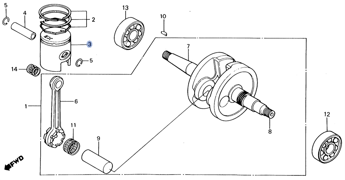 Honda OEM part 13106-GK8-305