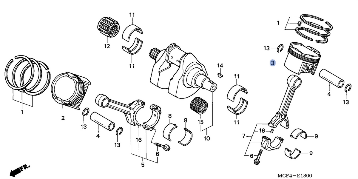 Honda OEM part 13107-MCF-305