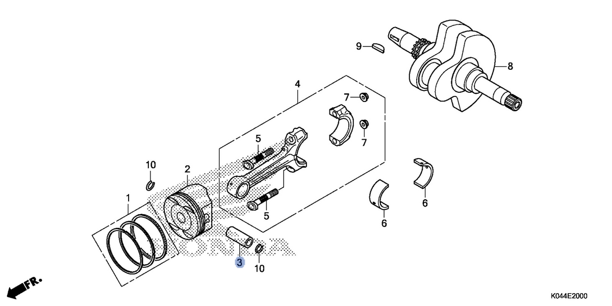 Honda OEM part 13111-K04-930