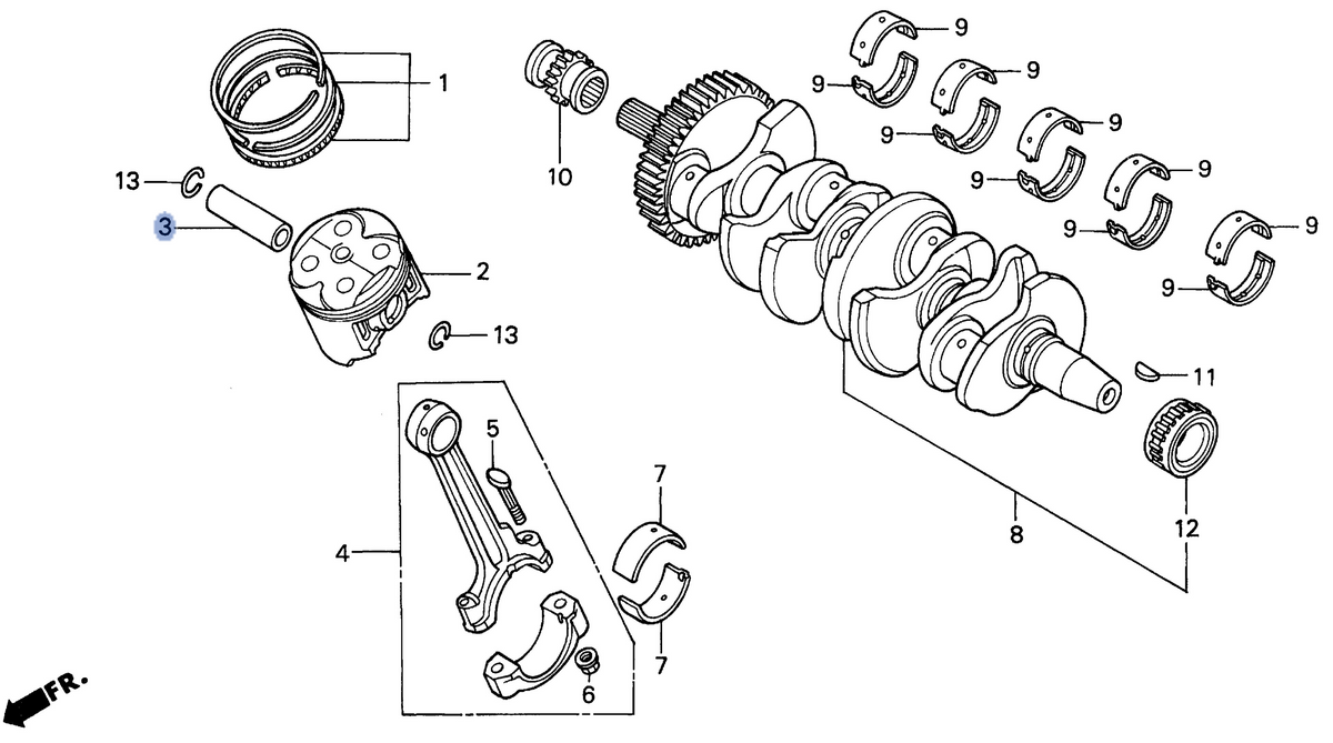 Honda OEM part 13111-MAL-600