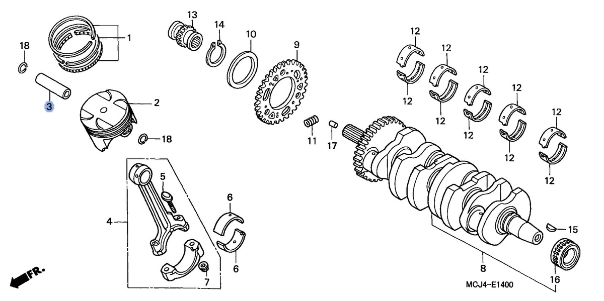 Honda OEM part 13111-MCJ-000