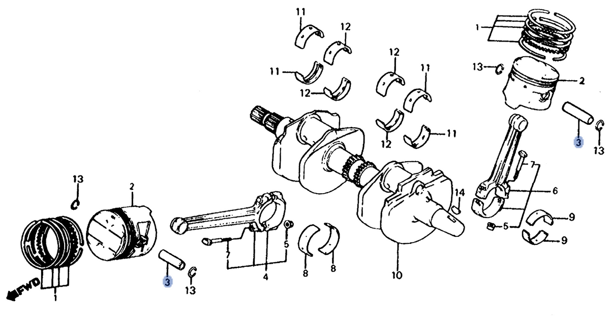 Honda OEM part 13111-ME9-000