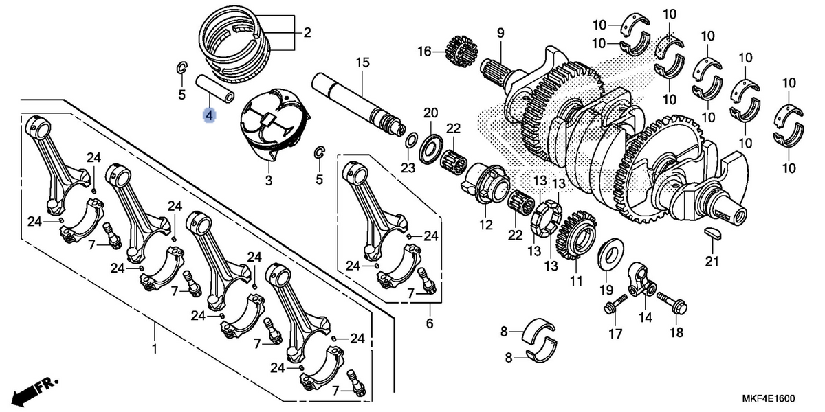 Honda OEM part 13111-MKF-D70