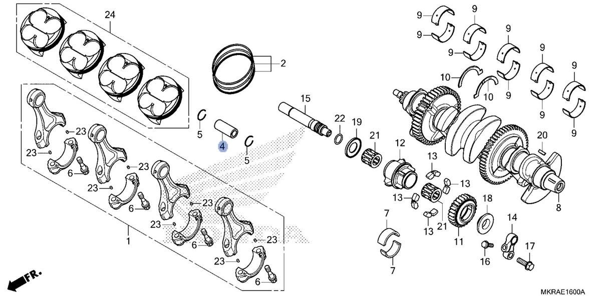 Honda OEM part 13111-MKR-D10
