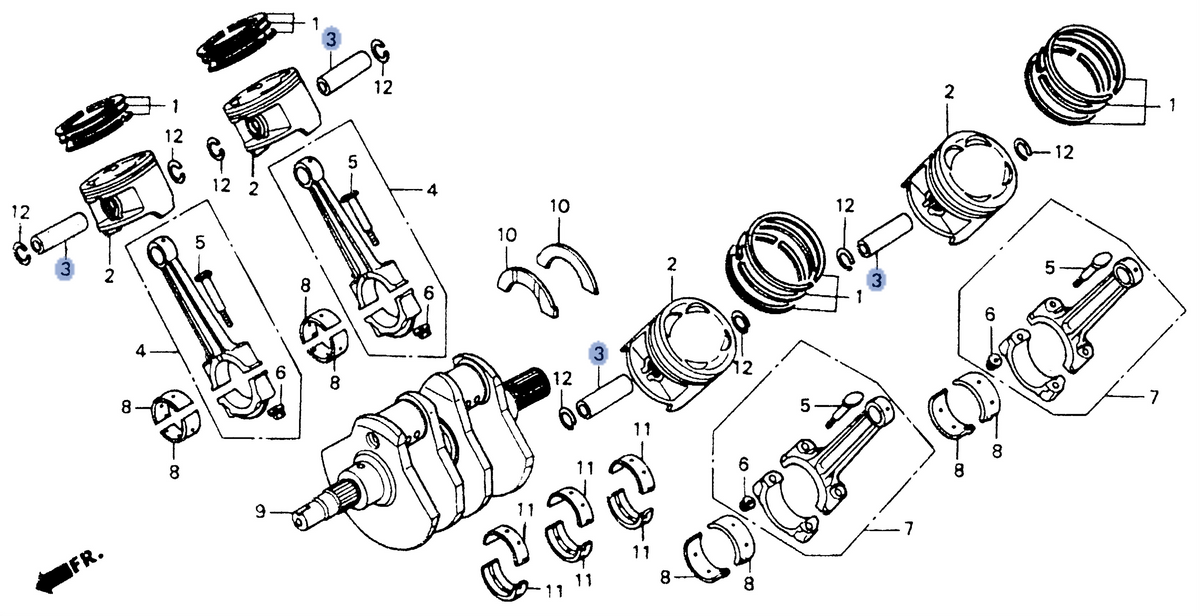Honda OEM part 13111-MT3-000