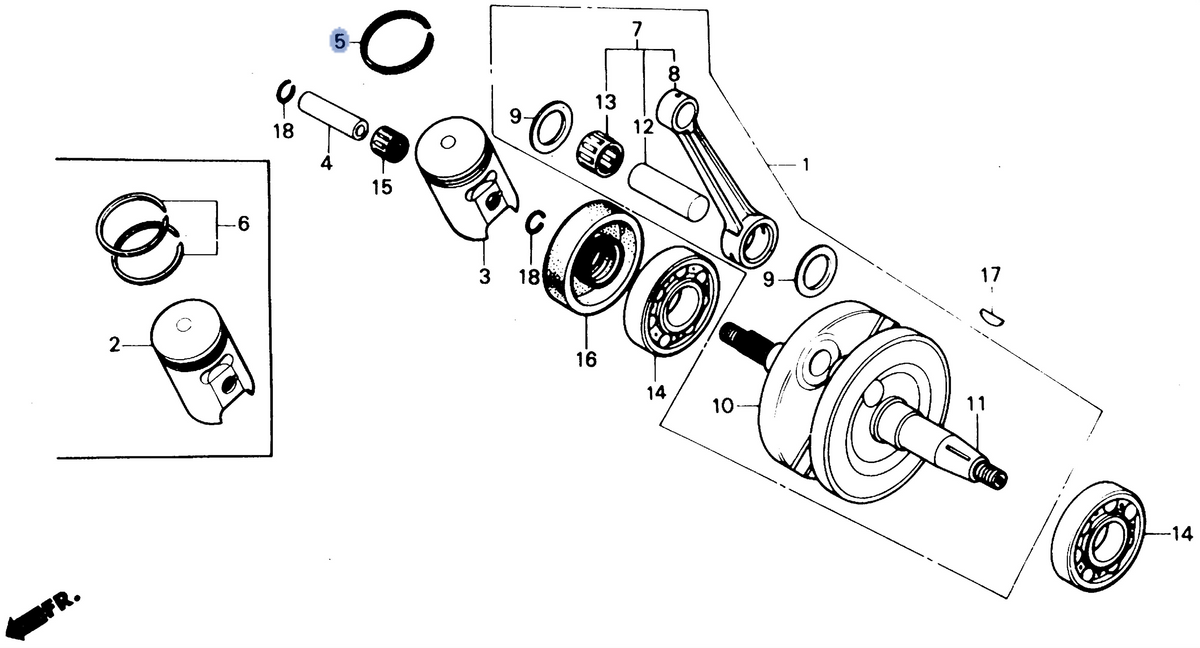 Honda OEM part 13121-GC4-673