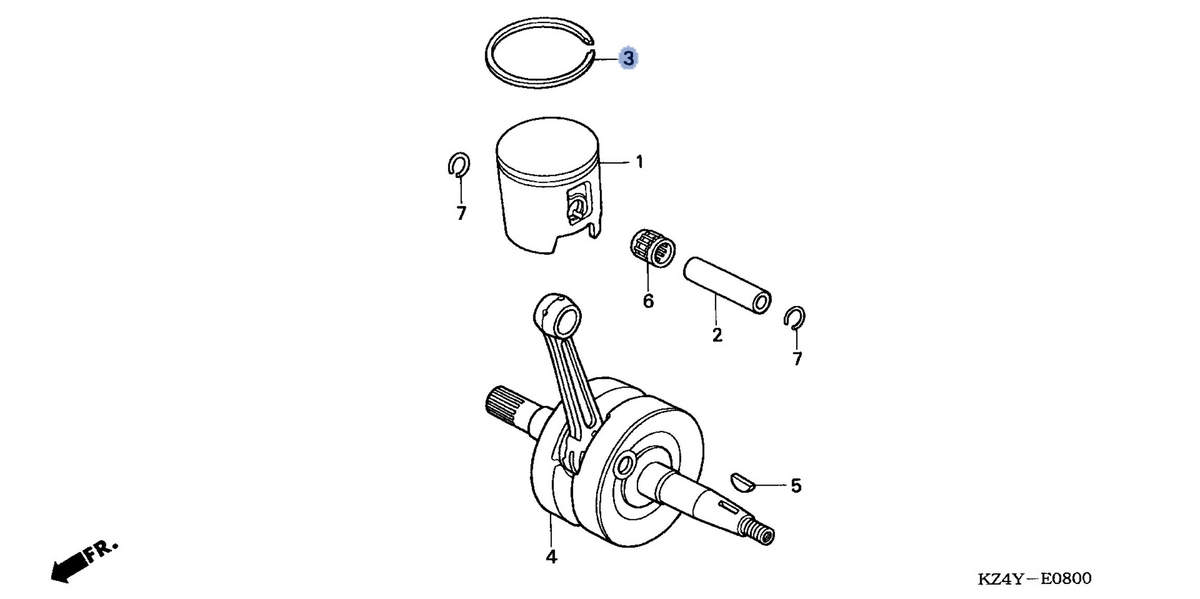 Honda OEM part 13121-KSR-731