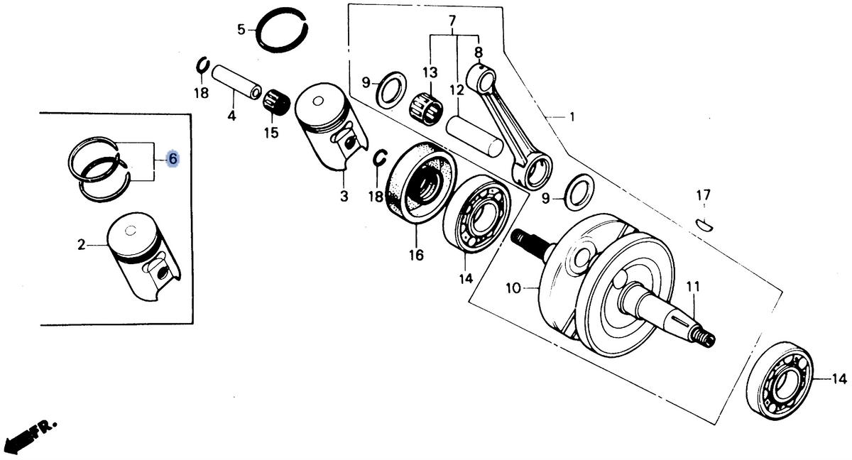 Honda OEM part 13122-GC4-672