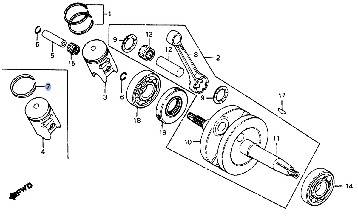 Honda OEM part 13141-169-005