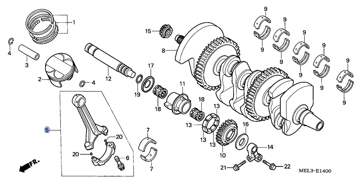 Honda OEM part 13210-MEL-000