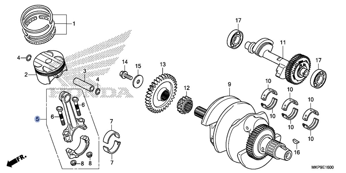 Honda OEM part 13210-MGZ-D00