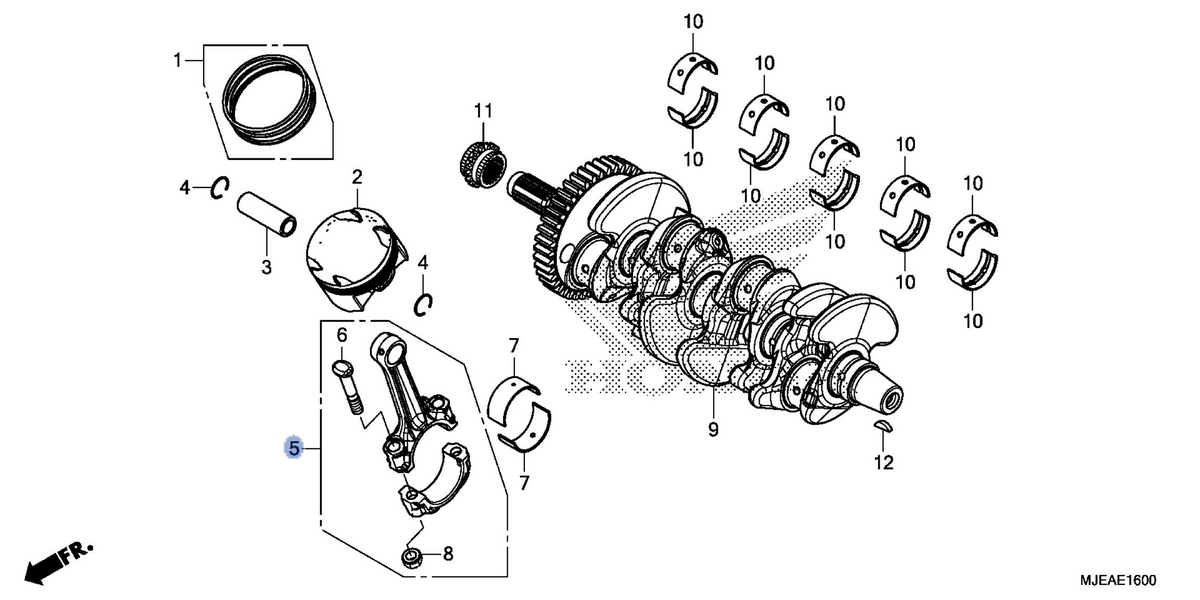 Honda OEM part 13210-MJE-D00