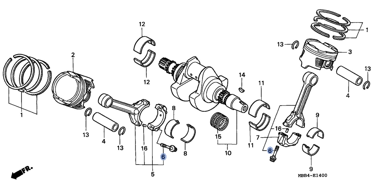 Honda OEM part 13213-MBB-003
