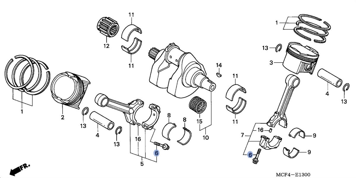 Honda OEM part 13213-MCF-003