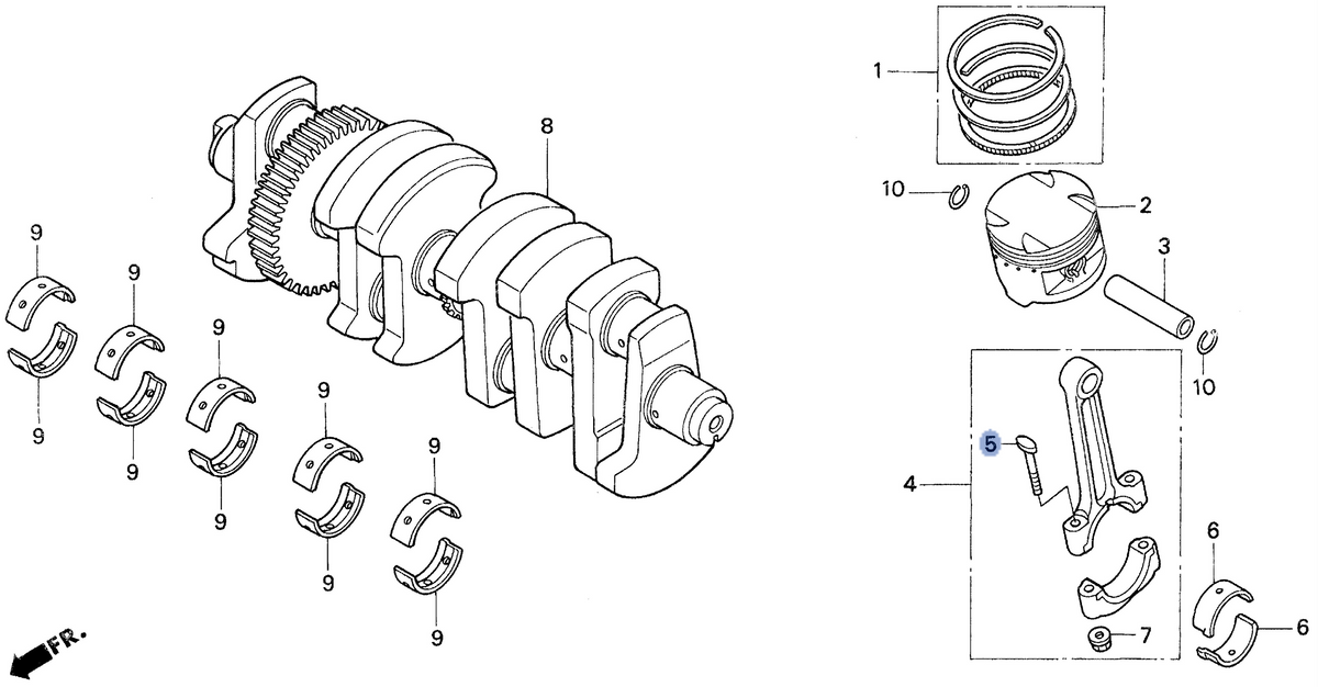 Honda OEM part 13213-ME5-000
