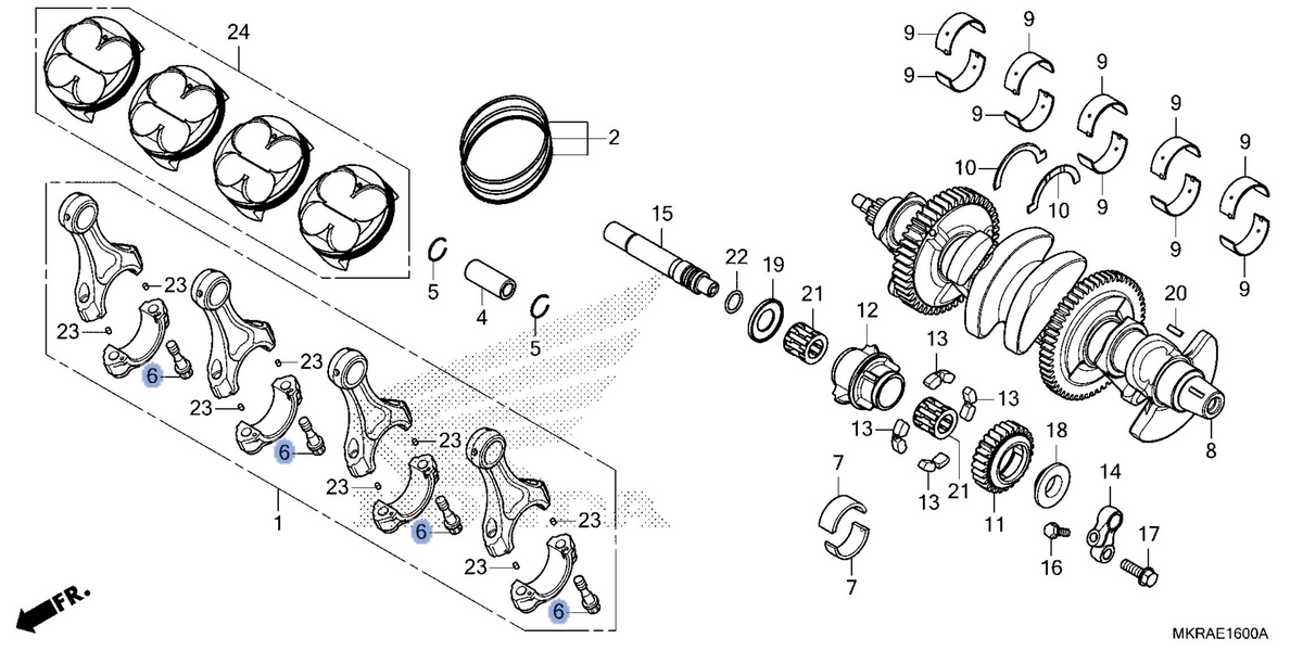 Honda OEM part 13213-MKR-D11