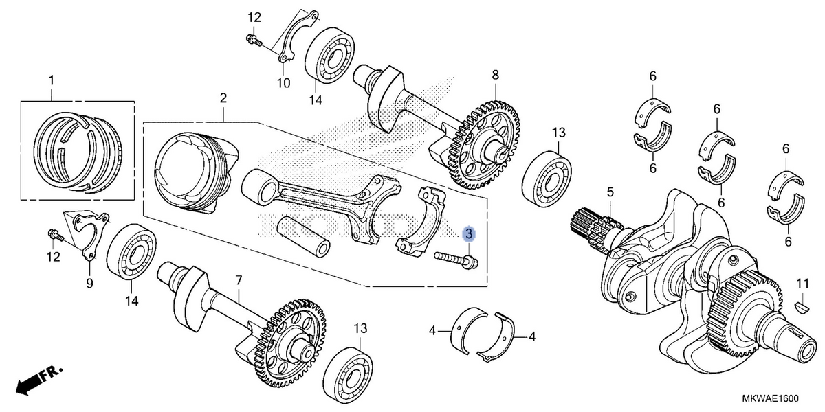 Honda OEM part 13213-MKT-D71