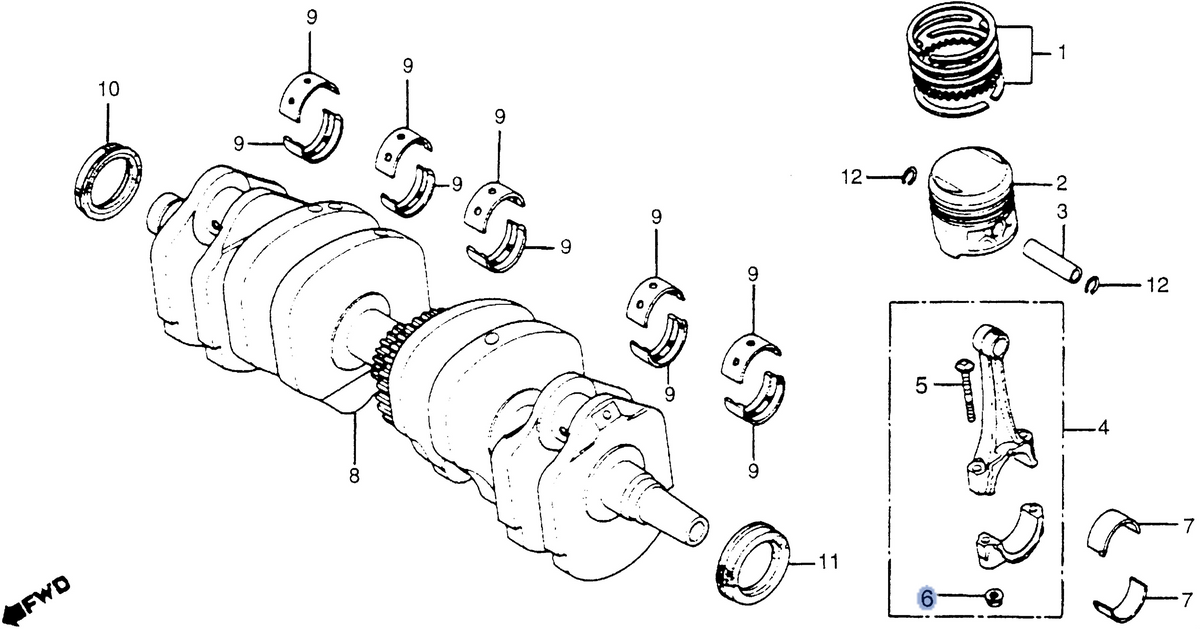 Honda OEM part 13214-410-003