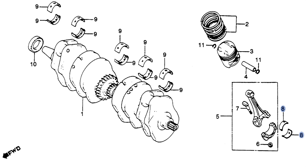 Honda OEM part 13218-413-015