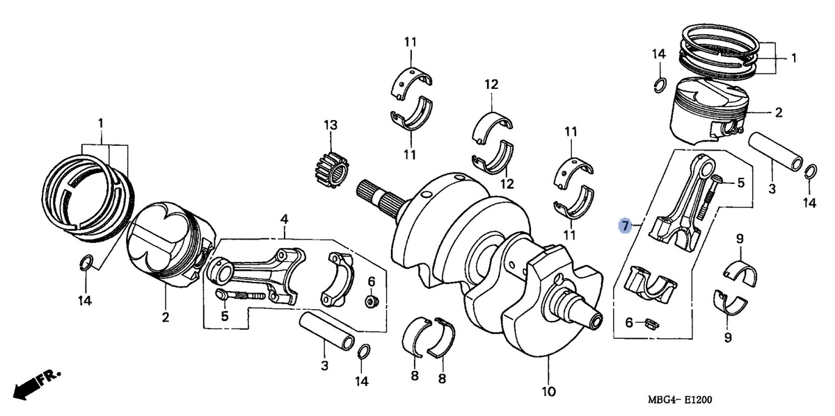 Honda OEM part 13220-MBG-000