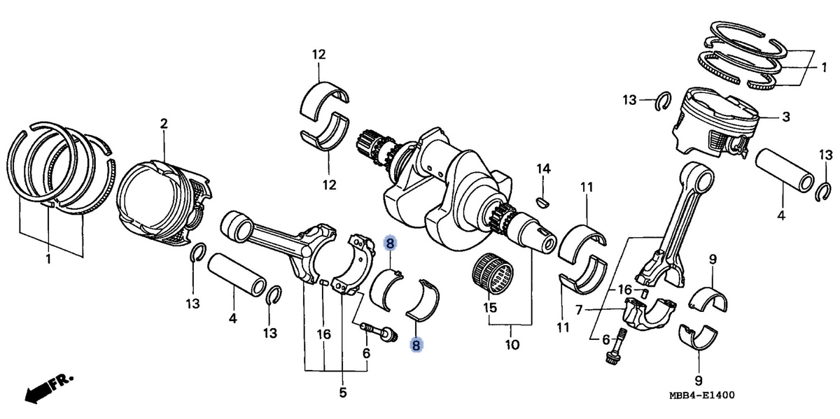 Honda OEM part 13226-MBB-003