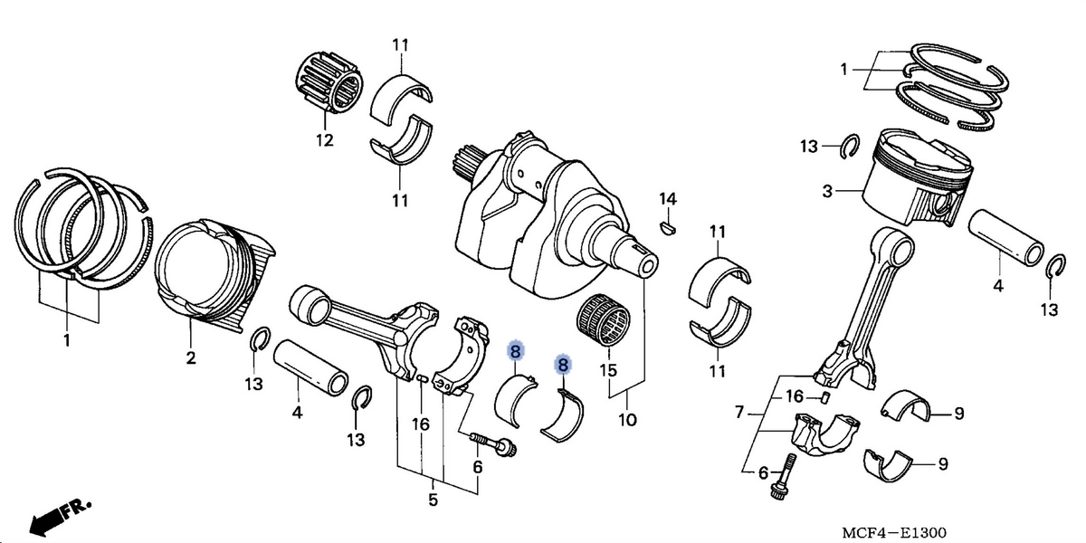 Honda OEM part 13227-MCF-003