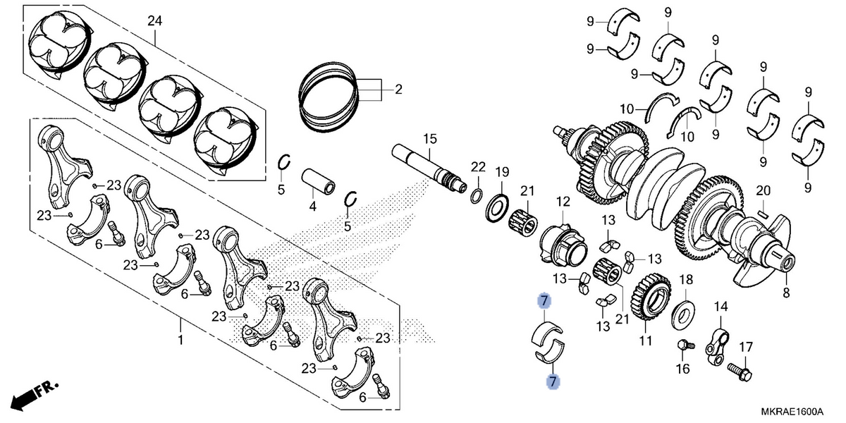 Honda OEM part 13227-MKR-DH1