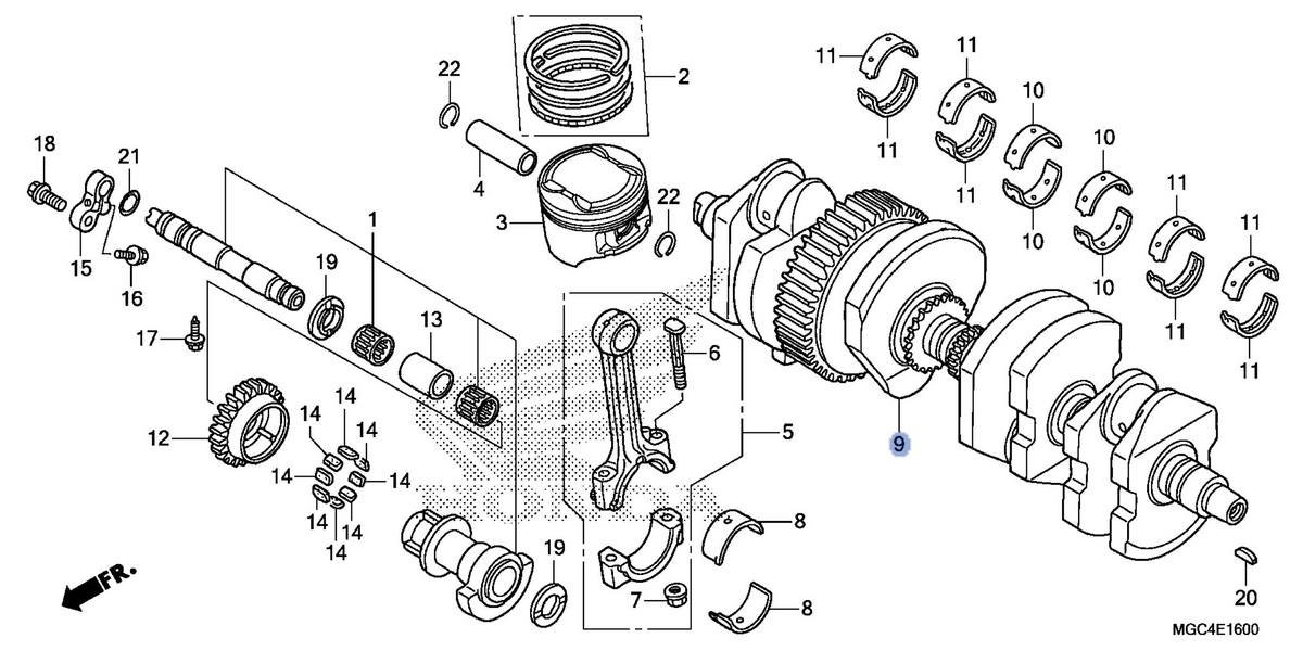 Honda OEM part 13300-MAZ-010