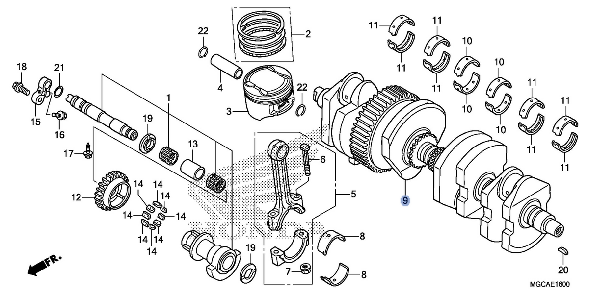 Honda OEM part 13300-MGC-N20