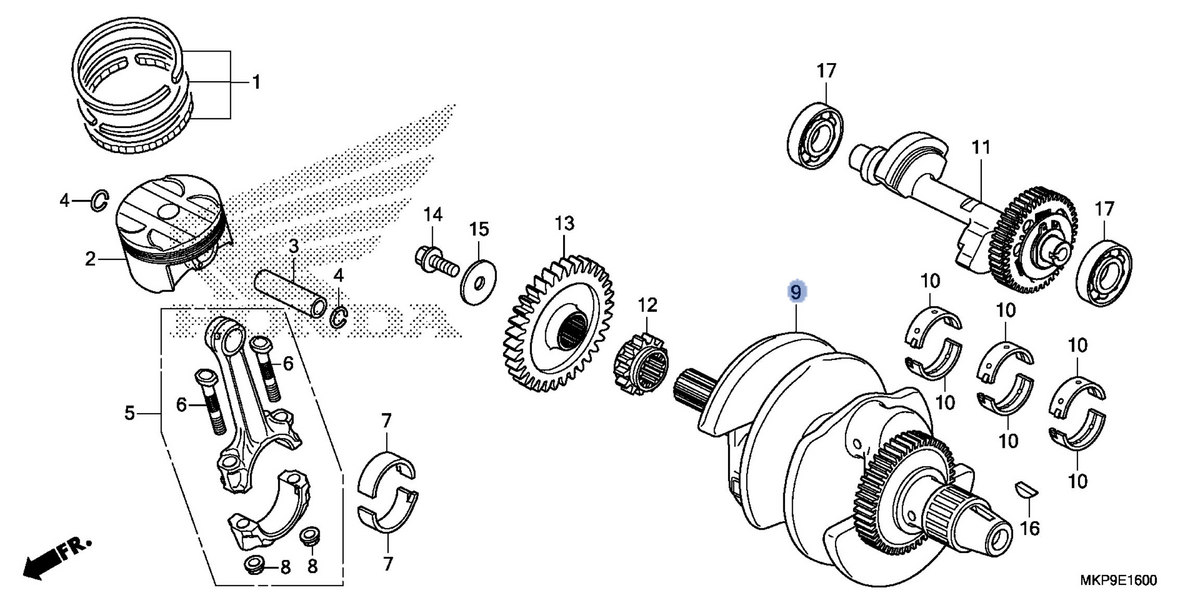 Honda OEM part 13300-MGZ-D01
