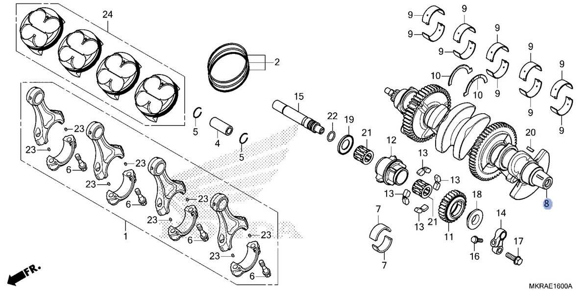 Honda OEM part 13300-MKR-DH0