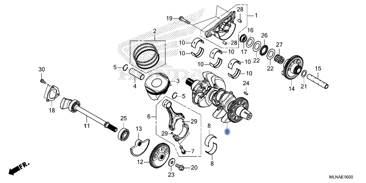 Honda OEM part 13300-MLN-E00