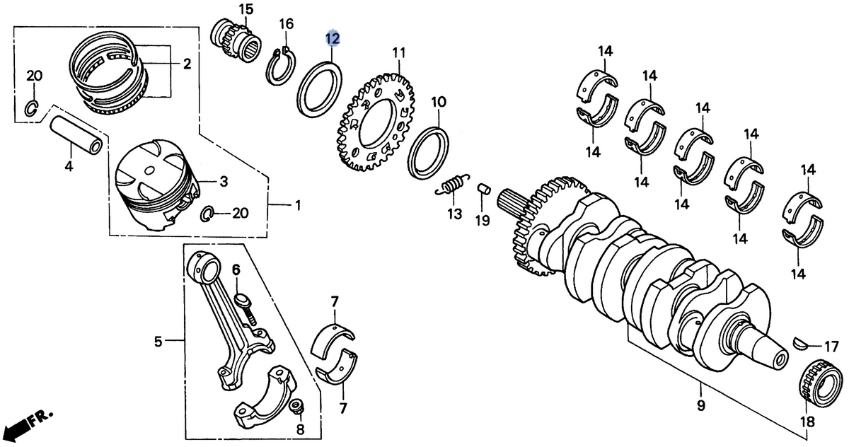 Honda OEM part 13304-MAS-000