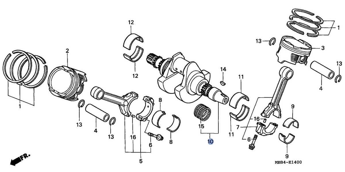 Honda OEM part 13310-MBB-020